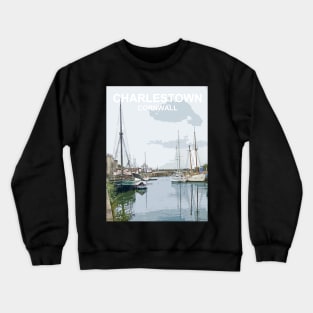 Charlestown Cornwall.  Cornish gift Kernow Travel location poster, St Austell Crewneck Sweatshirt